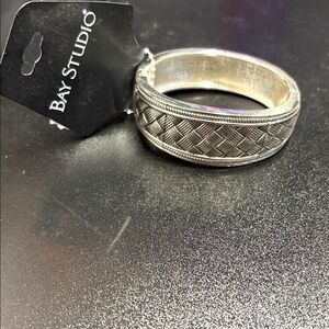 Bay Studio Silver Woven Pattern Bracelet